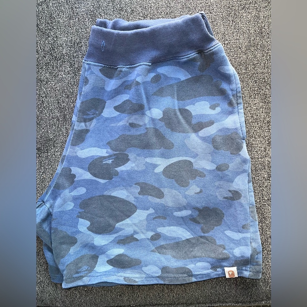 BAPE- Color Camo Sweat Shorts (Navy)